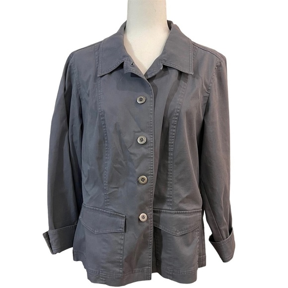 Talbots Jackets & Blazers - NWT Talbots Gray Button Down Jacket